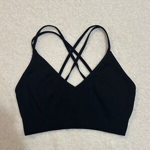 aerie Black Crisscross V-Neck Bralette